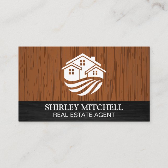 Carte De Visite Logo Maisons | Bois (Devant)