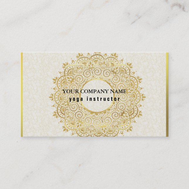 CARTE DE VISITE LOGO MANDALA PERSONNALISÉ ENTREPRISE DE PROFESSEUR (Devant)
