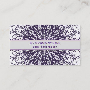 CARTE DE VISITE LOGO MANDALA PERSONNALISÉ POUR PROFESSEUR DE YOGA