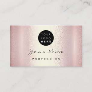 Carte De Visite Logo Maquillage Artiste Cheveux Clous Rose Rose Mo