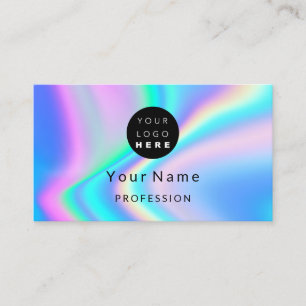 Carte De Visite Logo maquillage Artiste cheveux ongles Holographe 