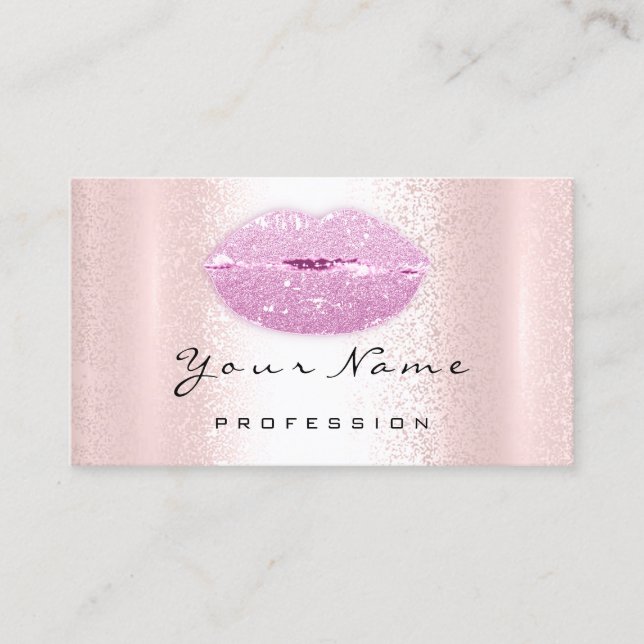 Carte De Visite Logo Maquillage Artiste Lèvres professionnelles Pa (Devant)