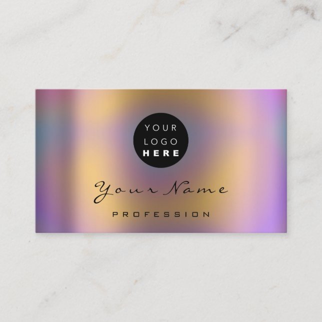 Carte De Visite Logo maquillage Artiste ongles de cheveux Holograp (Devant)