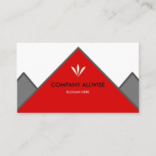 Carte De Visite Logo Marque Rouge & Blanc