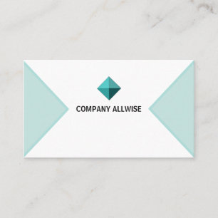 Carte De Visite Logo Marque Sarcelle & Blanc