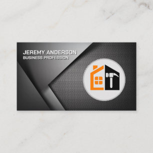 Carte De Visite Logo marteau de maison de construction