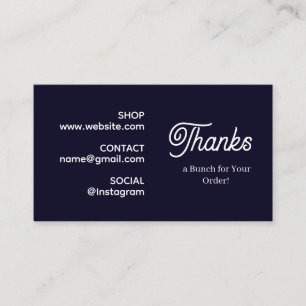 Carte De Visite Logo Merci   Conception d'entreprise moderne Navy