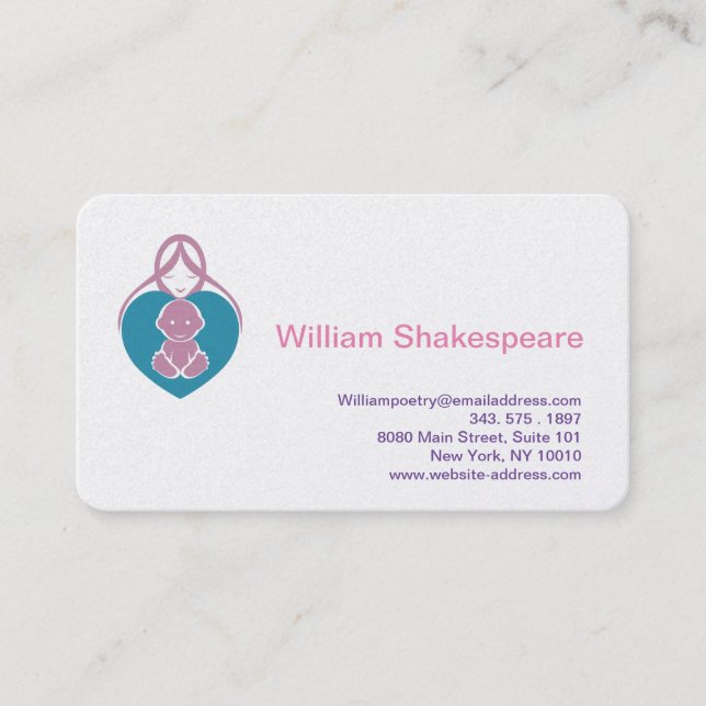 Carte De Visite Logo mère et bébé (Devant)