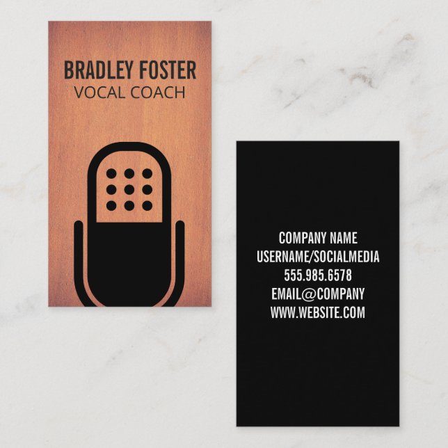 Carte De Visite Logo Mic (Devant / Derrière)