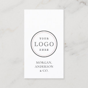 Carte De Visite Logo minimal vertical du code QR