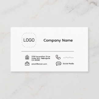 Carte De Visite Logo minimaliste