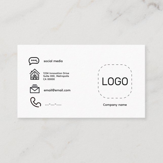 Carte De Visite Logo minimaliste (Devant)