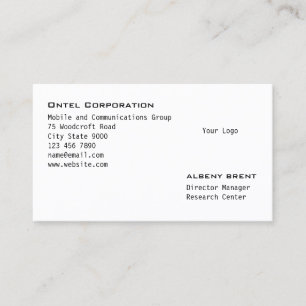 Carte De Visite Logo minimaliste gravé