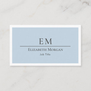 Carte De Visite Logo minimaliste moderne bleu clair gris simple