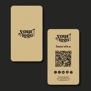 Carte De Visite Logo minimaliste moderne et code QR