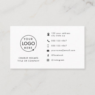 Carte De Visite Logo minimaliste moderne | Icônes personnalisées M