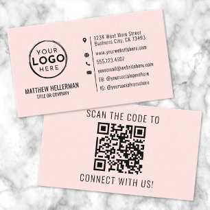 Carte De Visite Logo minimaliste moderne professionnel avec code Q