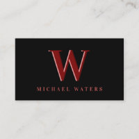 Logo minimaliste Monogramme Maroon Effet Embossé