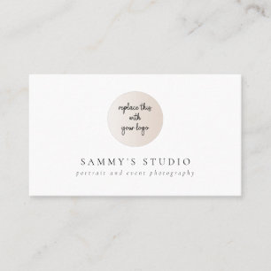 Carte De Visite Logo minimaliste QR Code Photoshop Studio Business