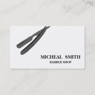 Carte De Visite Logo minimaliste simple Barber Razor