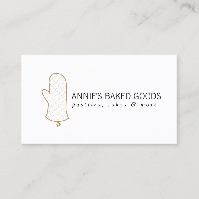 Carte De Visite Logo Mitt four pour boulangerie, articles de boula (Devant)