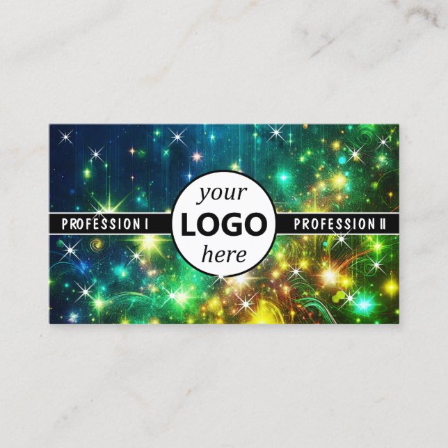 Carte De Visite Logo Modèle Galaxy Stars Magic Energetic Étincelle (Devant)