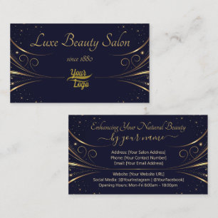 Carte De Visite Logo Modèle Sophisticated Gold Luxury Flourish