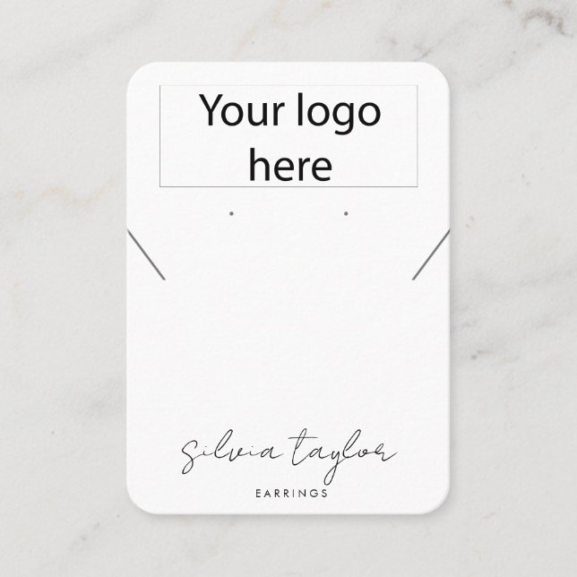 Carte De Visite logo moderne bijoux collier oreille (Devant)