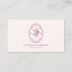 Carte De Visite Logo Moderne Concepteur d'intérieur Sociaux Icônes