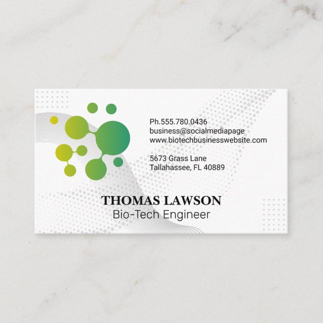 Carte De Visite Logo moderne de Bio Tech (Devant)