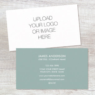 Carte De Visite Logo moderne minimaliste personnalisé Sage Vert