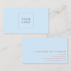 Carte De Visite Logo Moderne Minimaliste Professionnel Bleu Orange