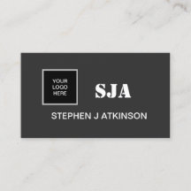 Logo moderne Noir minimaliste Initiales Profession
