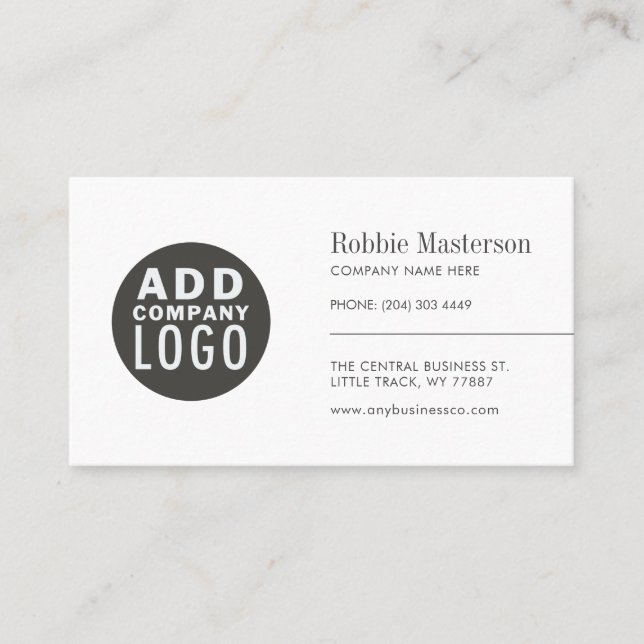 Carte De Visite Logo moderne simple minimaliste (Devant)