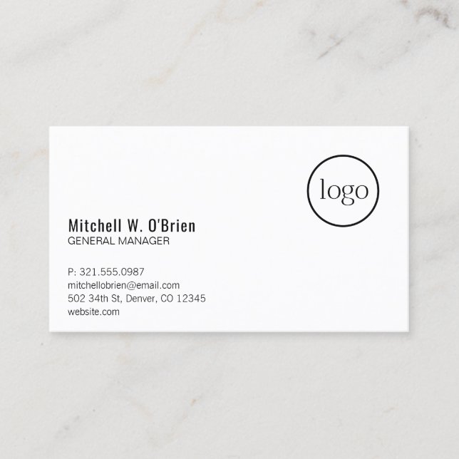 Carte De Visite Logo moderne simple professionnel (Devant)