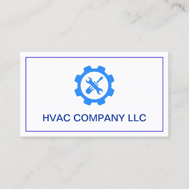 Carte De Visite Logo moderne simple, réparation professionnelle AC (Devant)
