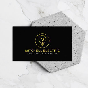 Carte De Visite LOGO MONOGRAMME DE BULLE CLAIR en NOIR pour les ÉL