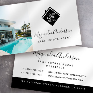 Carte De Visite Logo noir blanc Immobilier