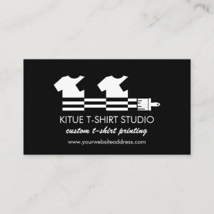 Carte De Visite Logo noir Transfert de chaleur Vinyl Chemise