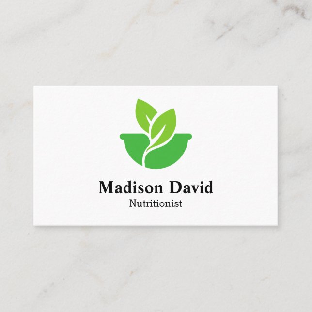 Carte De Visite Logo nutritionniste diététiste sur mesure (Devant)