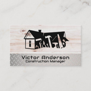 Carte De Visite Logo Outils Construction Builder   Rénovation