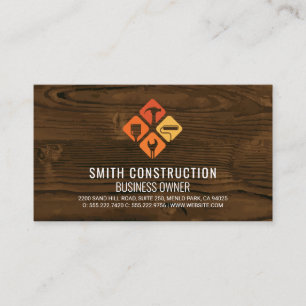 Carte De Visite Logo Outils de Constructeur   Réparation de Maison