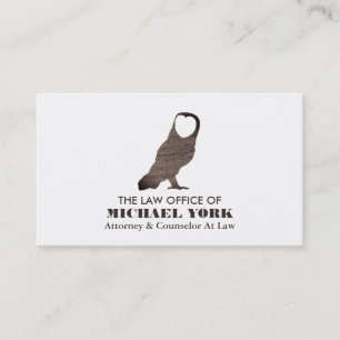 Carte De Visite Logo Owl, Professionnel Juridique