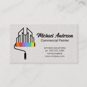 Carte De Visite Logo Paint Roller City   Mur de texture