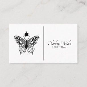 Carte De Visite Logo Papillon Esthéticienne Soins de Peau
