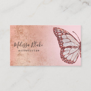Carte De Visite logo papillon rose