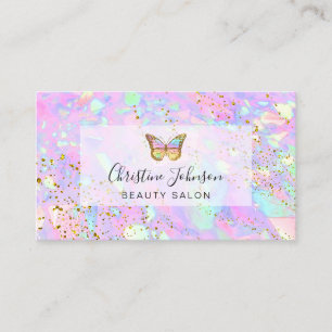 Carte De Visite logo papillon sur le pastel parties scintillant FA