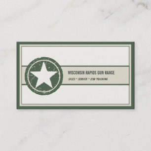 Carte De Visite Logo patriotique de grunge d'étoile de style