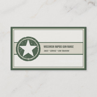 Carte De Visite Logo patriotique de grunge d'étoile de style
