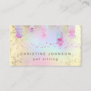 Carte De Visite logo pattes pour animaux de compagnie pastel
